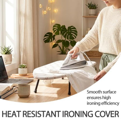 SheeChung Small Ironing Board with Rest,Mini Foldable Iron Board,32" Lx12 W - style: Hexagon with rest-32"L x 12"W