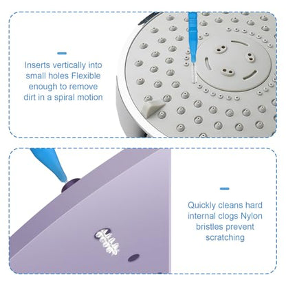 70 Pcs Shower Head Cleaner Tools, 2 Styles Shower Head Cleaning Brushes Bathroom Showerhead Picks Accessories for Unclogging Tiny Nozzles Small Holes Faucets Sink Gaps