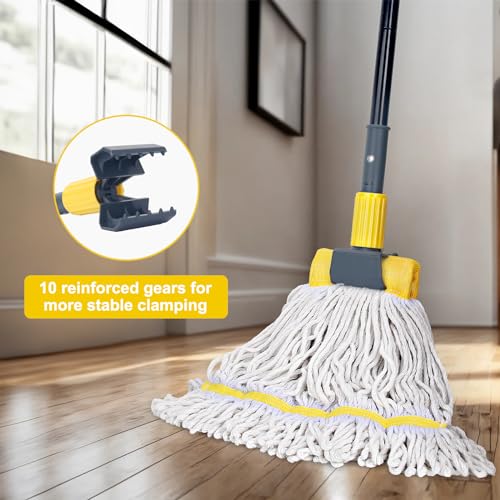 KeFanta Metal Mop Handle Commercial Heavy Duty,58" Industrial Mop Stick - color: Yellow
