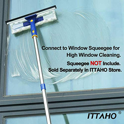 Stainless Steel Extension Pole,All Purpose Pole with Pole Attachment for Painting Microfiber Duster Ceiling Fan High Window Cleaning-Blue-4.8 Feet