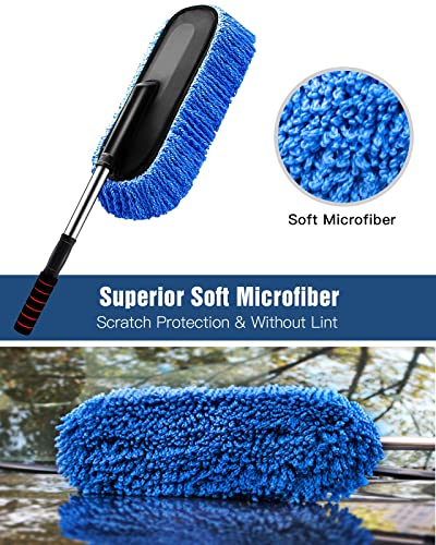 YeewayVeh Car Duster, Scratch-Free Microfiber Cleaning Brush, Blue - color: Blue, size: 1 Pack