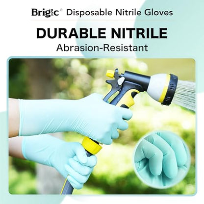 12 Inch Long Cuff Nitrile Gloves, Disposable Gloves - color: Mint Green (Pack of 50), size: Large (Pack of 50)