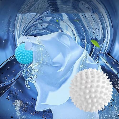 6Pcs Reusable Dryer Balls and 4pcs PeT Hair Remover Laundry Dryer Ball Set, Prevent Entanglement Laundry Balls for Laundry Room Washer