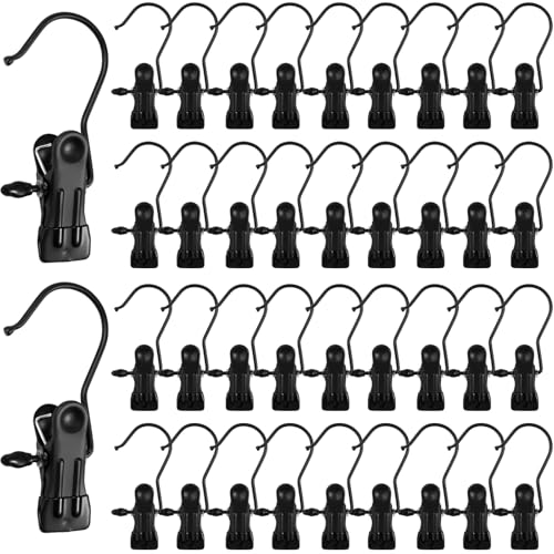 50 Pcs Boot Hangers Clips, Black