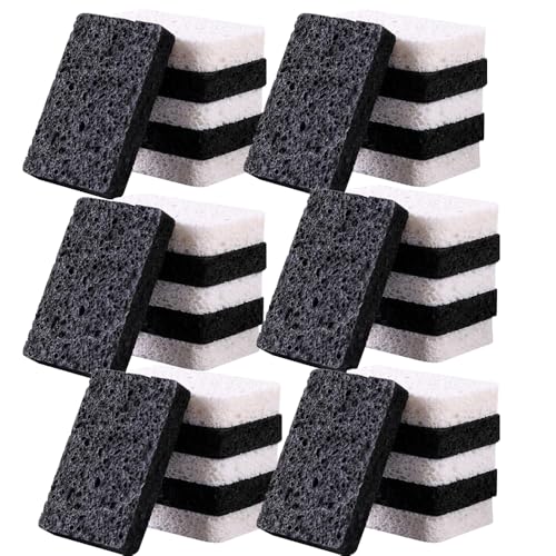 36 - Pack Non-Scratch Scrub Sponges - Sponges for Dishes and Washing Dishes, Cleaning Sponges for Kitchen Home and More（Black+White） - color: Black&white, size: 36 - Pack