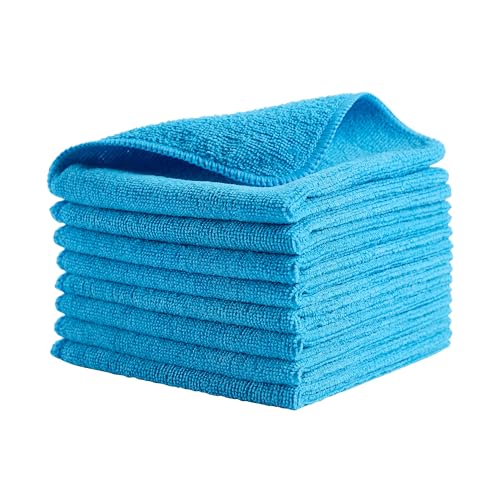 Rubbermaid Commercial Products HYGEN r-40 Recycled Microfiber Cloths, 12"" X 12"" Blue, 24-Pack, Durable, Lint-Free, Wet-Dry Cleaning for Home, Applianes, Cars, Custodial Spaces, Housekeeping, Glass - color: Blue, size: 12 In x 12 In