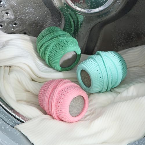 3 Pcs Washing Machine Laundry Ball, Reusable Fabric Softener Dispenser Balls Laundry Dryer Balls for Washer Substitute Softening Static Removal Cleaning Tools