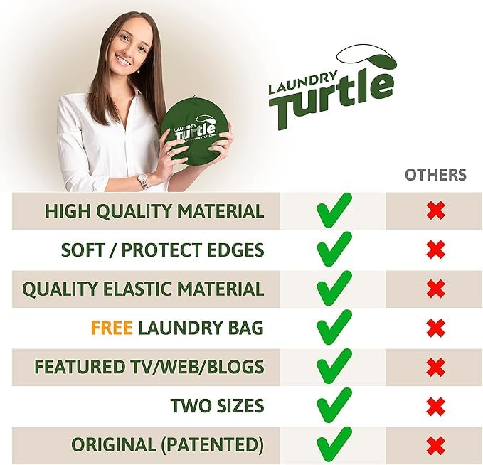 Laundry Turtle Collapsible Laundry Basket for Washer & Dryer (Green, Large) - color: Green, size: Large