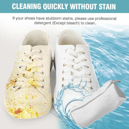 Shoe Washing Machine Bag, Shoe Laundry Bag for Washer and Dryer - color: White, size: 2 PACK