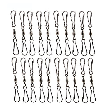 LGEGE 20PCS Smooth Spinning Dual Clip Swivels Wind Spinner Hangers Spiral Tails Twisters Wind Socks, for Spinning windsocks and Any Kites, Flower pots, Plants, Bird feeders, Solar Lights, Flags