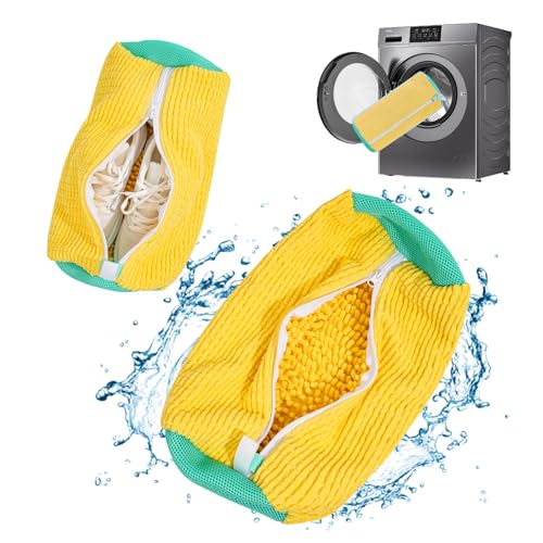 Shoe Washing Machine Bag: Shoe Bag for Washing Machine - Reusable Shoe Cleaning Bag for Sneaker Tennis Shoes Unstain Cleaner Kit(Yellow 1 Pcs) - color: Yellow 1pcs