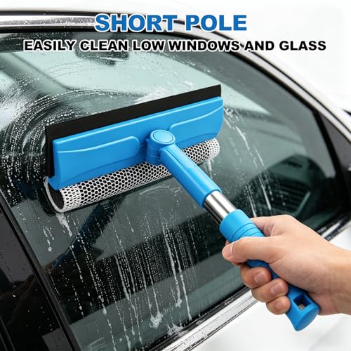 SetSail Window Squeegee 2 in 1 Window Cleaner Tool with 57in Extension Pole