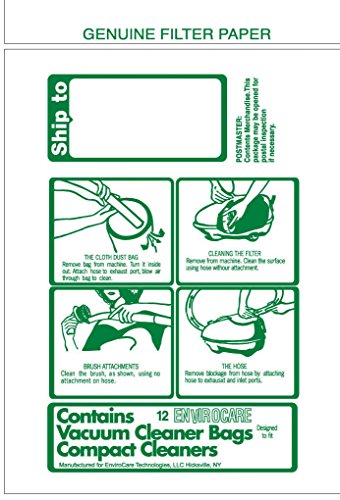 EnviroCare Replacement Vacuum Cleaner Dust Bags Designed to Fit Tristar and Compact Canisters 12 Pack