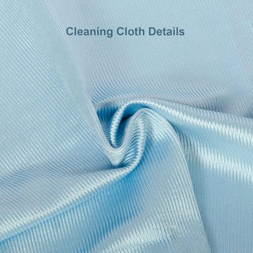 1 Pack Microfiber Glass Cleaning Cloth, Lint Free, Blue, 15.7x15.7 Inch Large Size for Windows, Glasses, Mirrors, Windshields, Stainless Steel (1, Blue, Large)