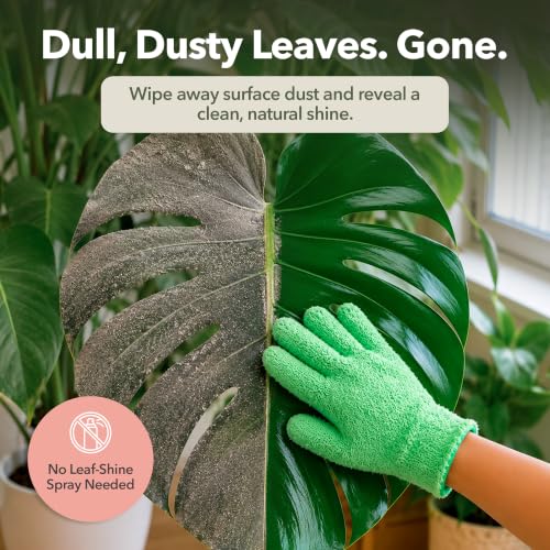 Mossify Leaf Shining Microfiber Gloves - color: Green