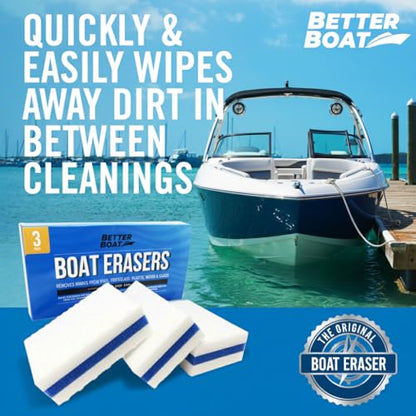 Boat Erasers by Better Boat, Cleaning Sponge for Scuff Marks and Grime - style: 3 Pack