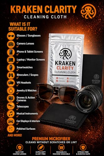 Premium Microfiber Cleaning Cloth – Ultra Soft, Scratch-Free, Streak-Free Cleaning for Glasses, Lenses & Screens – Reusable Cloth with Protective Storage Pouch