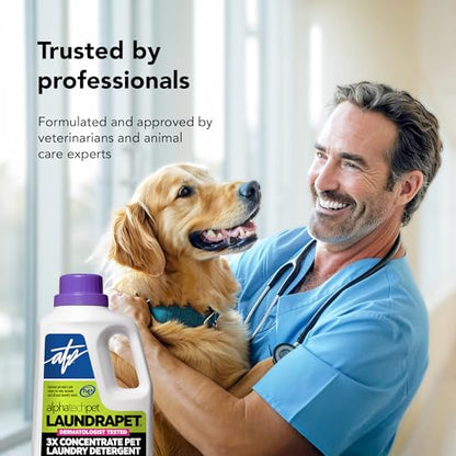 ATP LaundraPet 3X Enzyme Laundry Detergent for Pet Stains, 1/2 Gallon