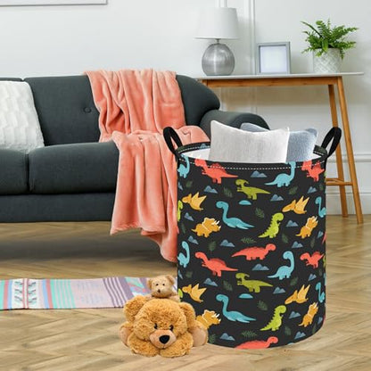 Boys Foldable Storage Basket 63L Kids Hamper with Waterproof Lining & Leather Handles Baby Organizer Bins for Boys' Bedroom, Laundry, Toys, and Gift - color: 25112803