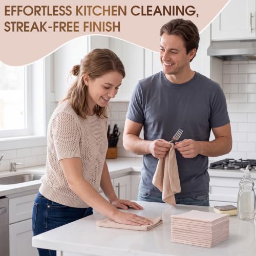 Nuenen Car Microfiber Clean Cloths, Khaki, 16 x 16 Inch, 60 Pcs - color: Khaki, size: 16 x 16 inches