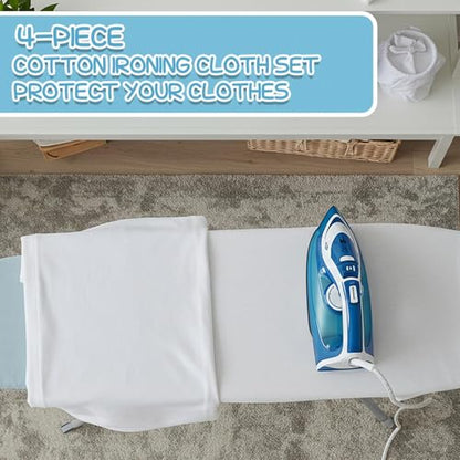HunnmingRe 4 Pcs Cotton Pressing Cloth for Ironing 24 x 24 Inch