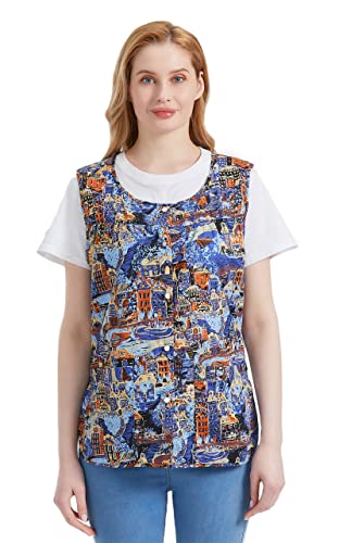 Nanxson Cobbler Apron for Women with Pockets,Cotton Smock with Buttons - color: Braunhouse, size: Large