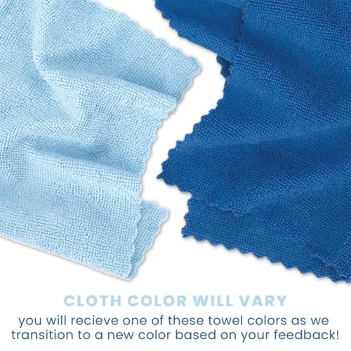 S&T INC. Microfiber Cleaning Cloth, 50 Pack, 11.8" x 11.8", Blue - color: Blue (1 Pack)