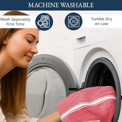 LANE LINEN 100% Cotton Kitchen Towels Absorbent Lint-Free 12 Pack - color: 08: Red, size: 12 Pack