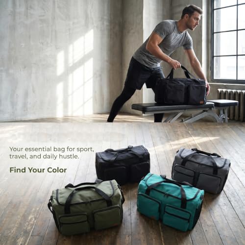 Travel Duffel Bags, Large Capacity Gym Bag for Men Women with Adjustable Strap for Travel, Airplanes, Sports, Grey, Polyester - color: Grey