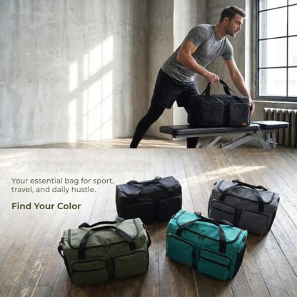 Travel Duffel Bags, Large Capacity Gym Bag for Men Women with Adjustable Strap for Travel, Airplanes, Sports, Grey, Polyester - color: Grey