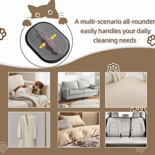 Pet Hair Remover Tool Glove for Cats & Dogs, Static Lint and Fur Removing Mitts for Laundry, Couch, Carpet, Clothing, and Auto Seats - color: Yellow