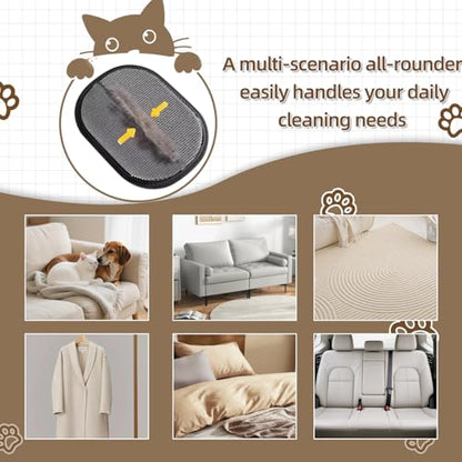 Pet Hair Remover Tool Glove for Cats & Dogs, Static Lint and Fur Removing Mitts for Laundry, Couch, Carpet, Clothing, and Auto Seats - color: Yellow