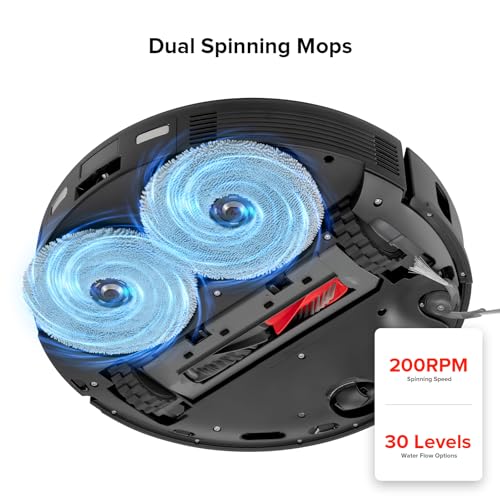 roborock Rotating Mop Cloth for Saros 10R & Saros Z70 Robot Vacuum Cleaner, 4PCS High-Absorbency Microfiber, 200 RPM Spinning Speed - size: Mop Cloth-4