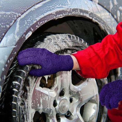 Patelai 3 Pairs Microfiber Dusting Gloves for Plants Leaf, Medium - color: Purple, Blue, Rose Red, size: Medium