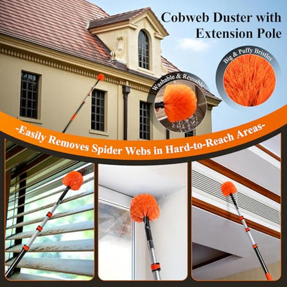 20ft Extendable Duster Kit for High Ceilings with Extension Pole