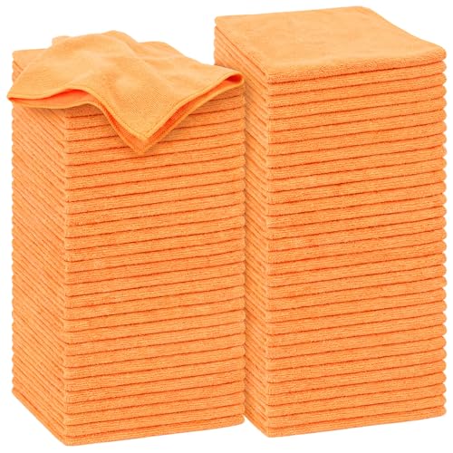 Nuenen Car Microfiber Clean Cloths, Orange, 16 x 16 Inch, 60 Pcs - color: Orange, size: 16 x 16 inches