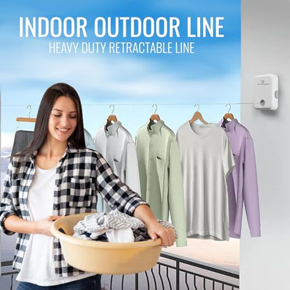 SmartSome Retractable Clothesline 14.3 Feet