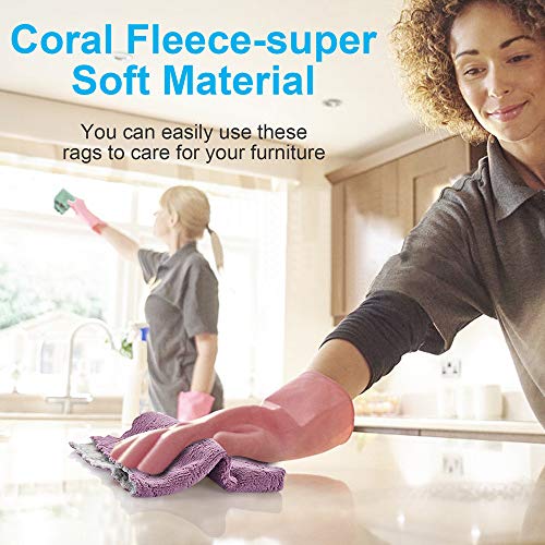 OstWony 12PCS Kitchen Towels Dish Cloths, Reusable Cleaning Rags 10x6in - size: 10 inches x 6 inches
