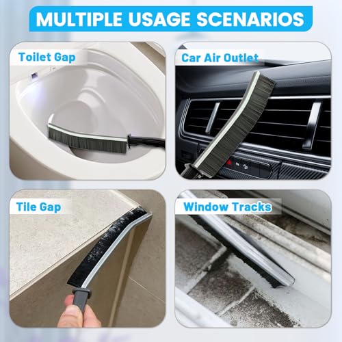 16Pcs Crevice Cleaning Brush Set, Hard Bristle Scrub Brushes for Gaps - color: 16 Pcs