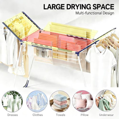 APEXCHASER Clothes Drying Rack, Drying Rack Large Space with 4 Wings - style: 4 Wings