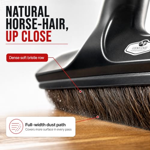 MP Maresh Products Floor Brush Attachment - Horsehair Brush, Black, 12 inch - size: 12 Inch Black