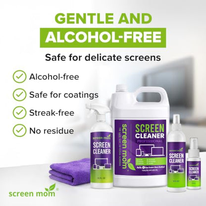 Screen Cleaner 4-Pack Microfiber Cloths for TV, Car, Laptop & Computer