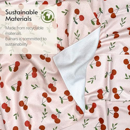 Eulnars Kitchen Towels, Premium Dish Towels for Kitchen Drying, 18" x 30" Microfiber Kitchen Towel Set, Quick Dry Tea Towels, Watercolor Lemon Series, 2-Pack - color: Watercolor Lemon