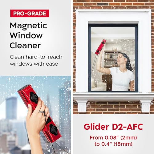 Tyroler Magnetic Window Cleaner Tool Fits Windows 0.1"-0.7" | Glider D2 AFC