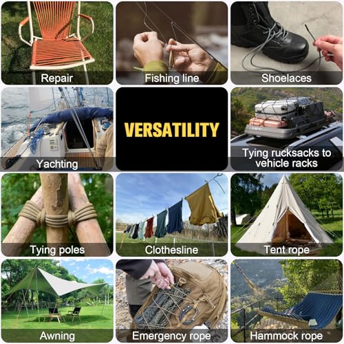 Paracord Rope 750 lb - 200ft 5/32" Parachute Cord 4MM 12-Strand para Cord - Heavy Duty Spool String for Survival,Camping Gear, Survival Bracelet, Clothesline - Orange - color: Orange, size: 200ft