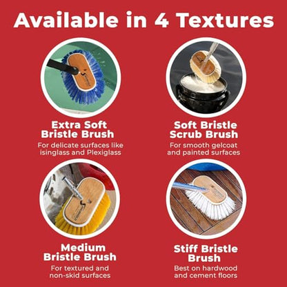 Shurhold 950 6" Deck Brush with Extra Stiff White Polypropylene Bristles - style: Extra Stiff, White