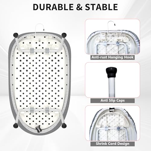 Small Ironing Board, 24"x14" Foldable Legs and Portable - color: Gray, size: 24"x14.5"