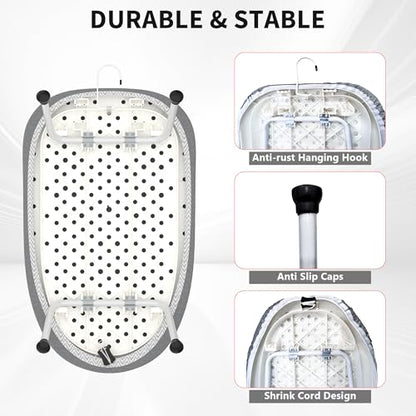 Small Ironing Board, 24"x14" Foldable Legs and Portable - color: Gray, size: 24"x14.5"