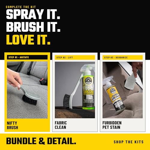Chemical Guys, The Nifty Interior Detailing Brush for Carpet & Upholstery - size: 1 Pack