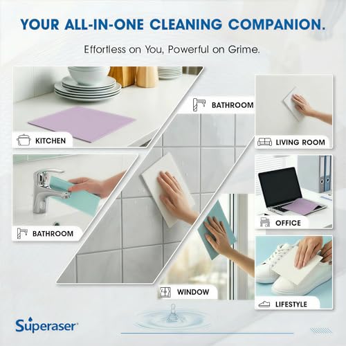 Oversized Magic Cleaning Pads, Melamine Foam Cloths, 12x12 in, 6 Pack - color: 12x12" Multicolor, size: 6 Pack